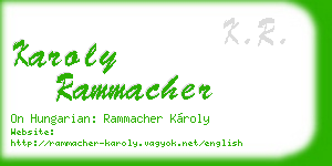 karoly rammacher business card