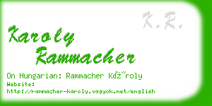 karoly rammacher business card